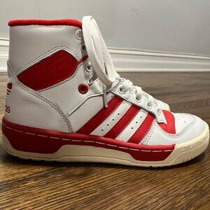 Adidas Rivalry High Tops "White Scarlet" GW2181 Women's Size 6